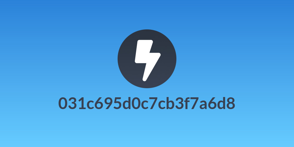 031c695d0c7cb3f7a6d8