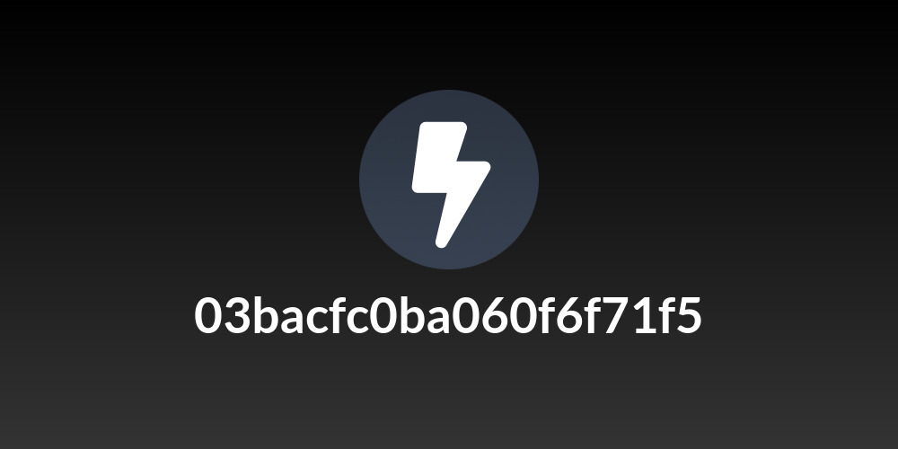 03bacfc0ba060f6f71f5