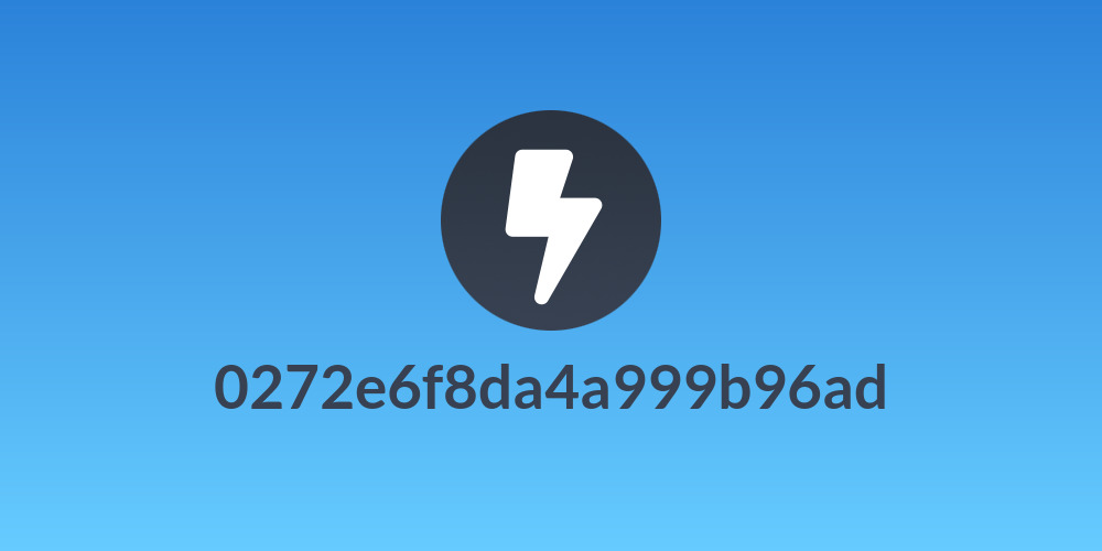 0272e6f8da4a999b96ad