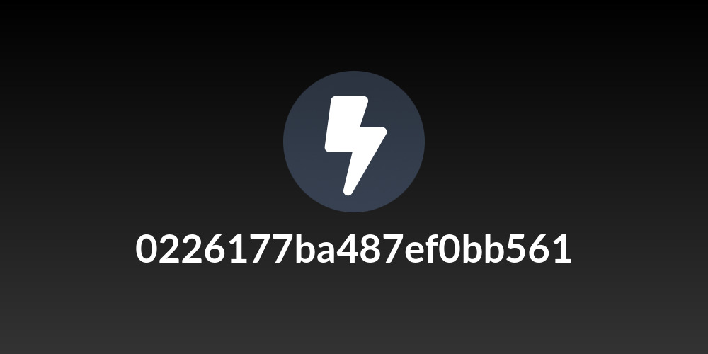 0226177ba487ef0bb561