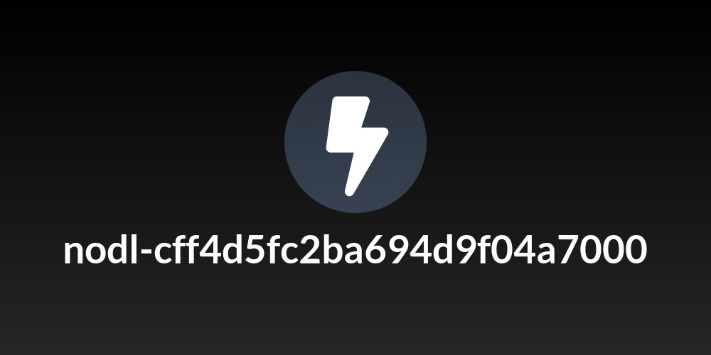 nodl-cff4d5fc2ba694d9f04a7000