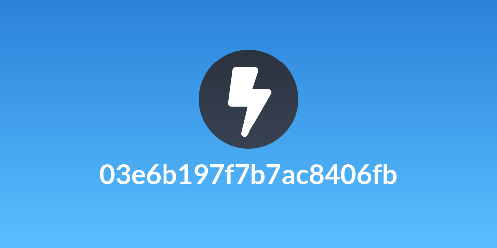 03e6b197f7b7ac8406fb