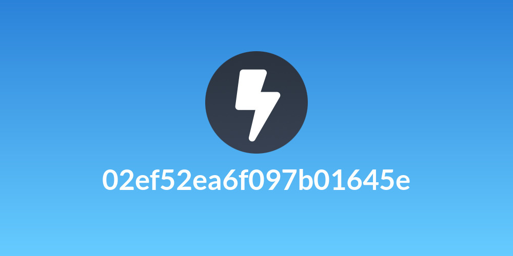 02ef52ea6f097b01645e