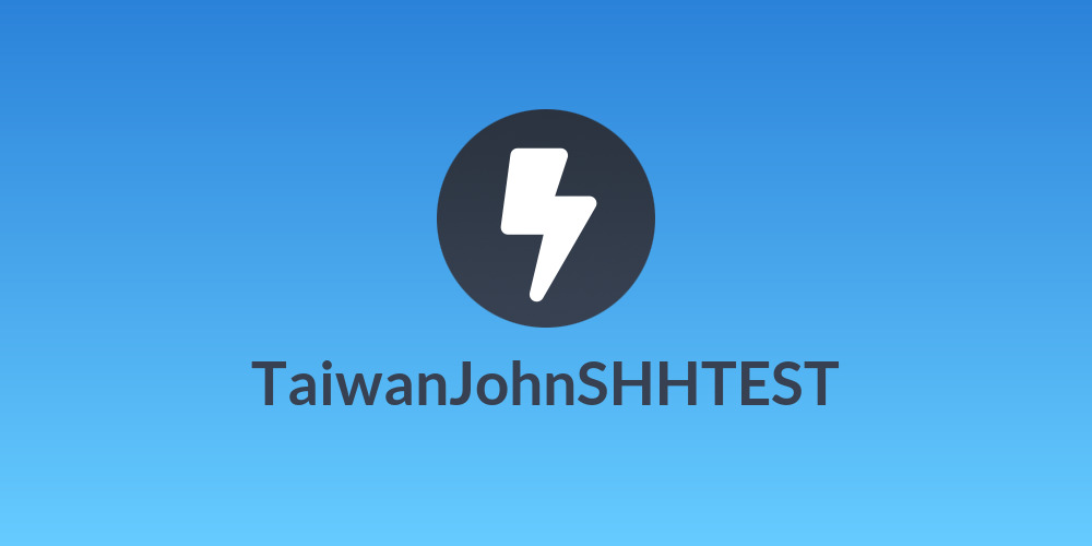 TaiwanJohnSHHTEST