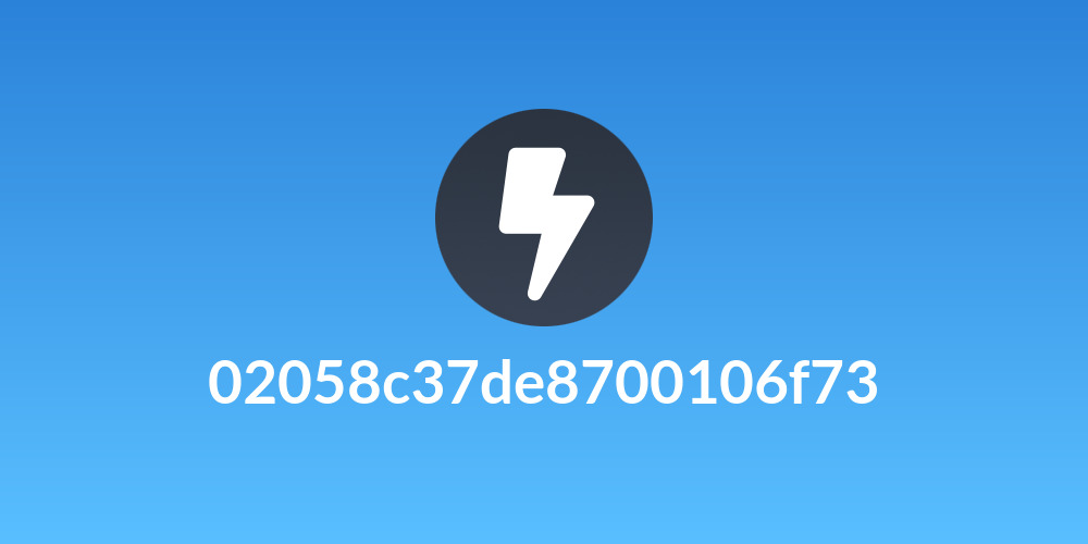 02058c37de8700106f73