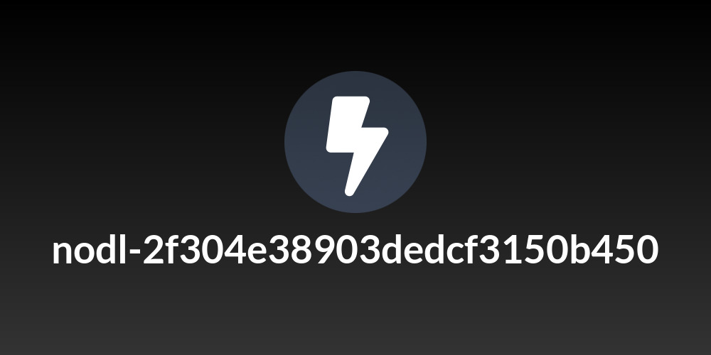 nodl-2f304e38903dedcf3150b450
