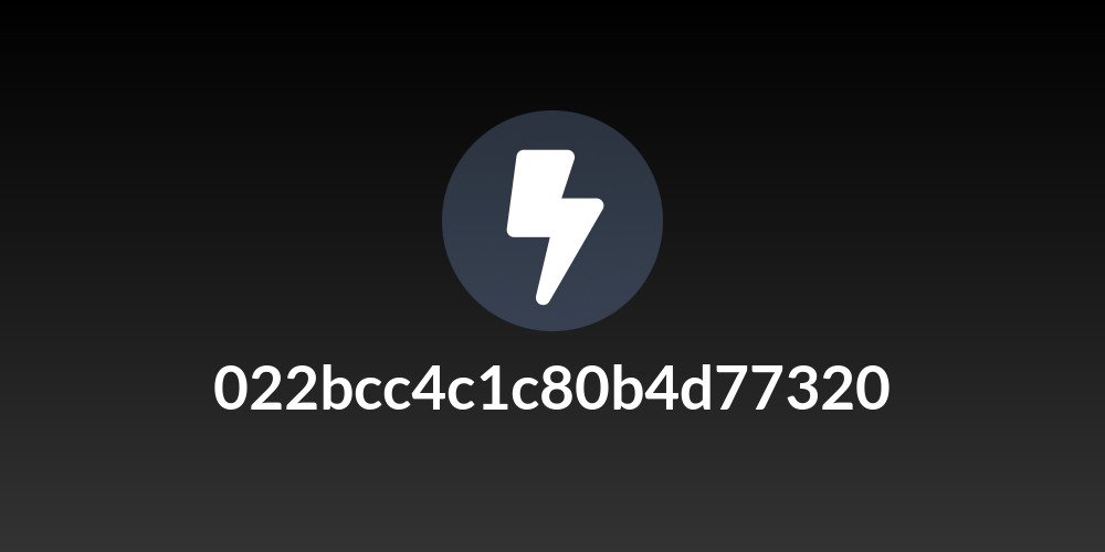 022bcc4c1c80b4d77320