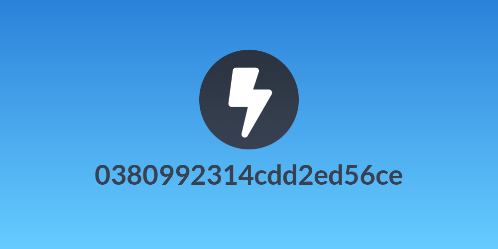 0380992314cdd2ed56ce