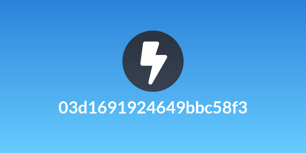 03d1691924649bbc58f3