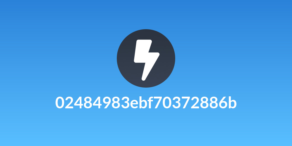 02484983ebf70372886b