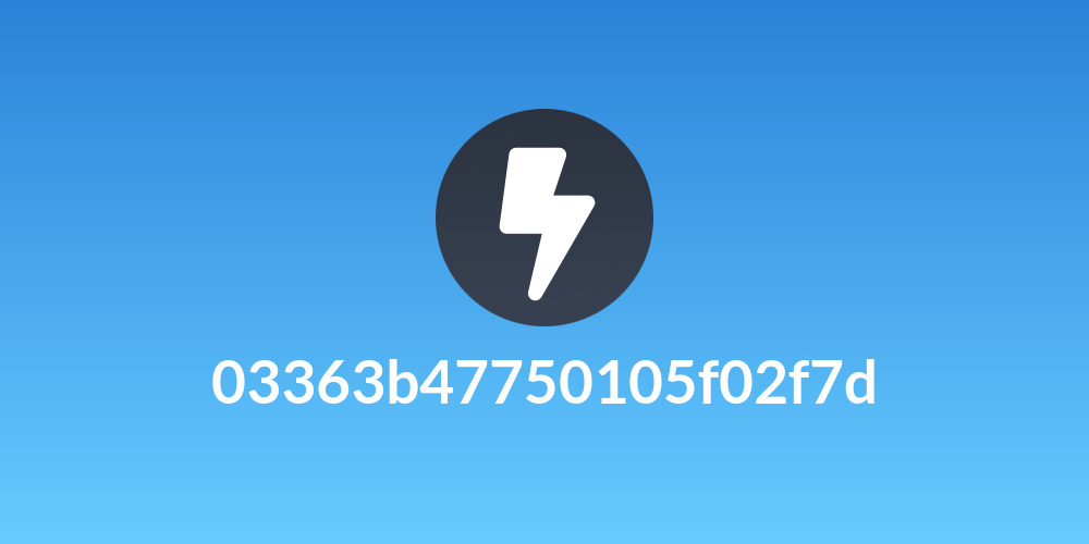 03363b47750105f02f7d