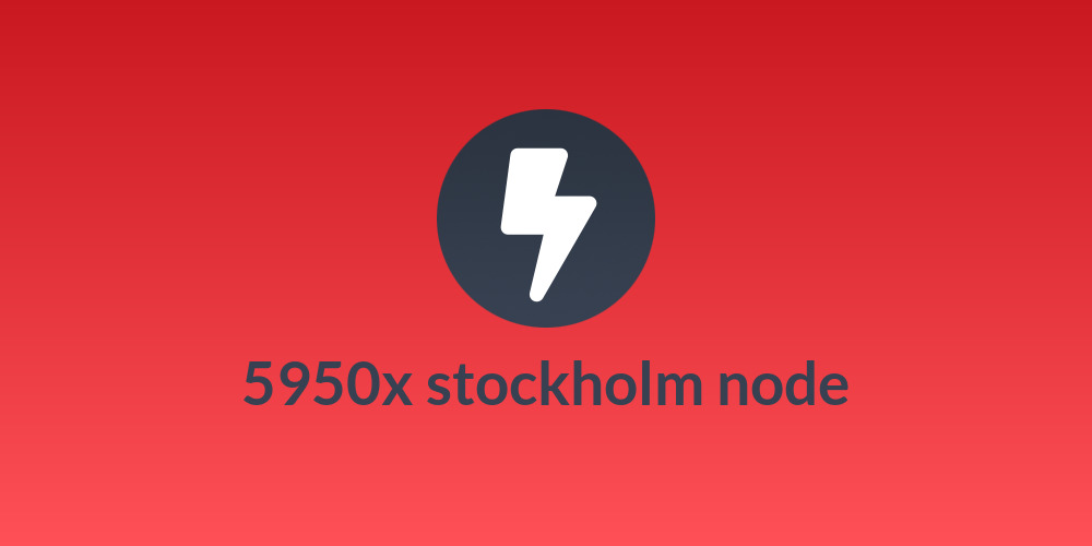 5950x stockholm node