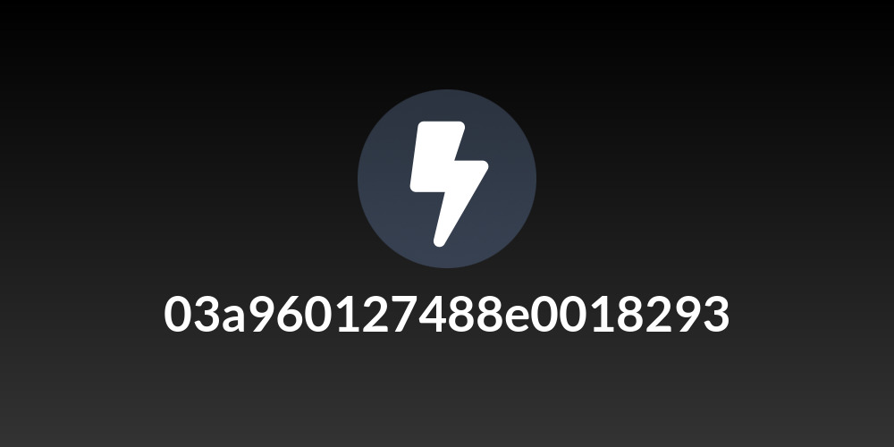 03a960127488e0018293