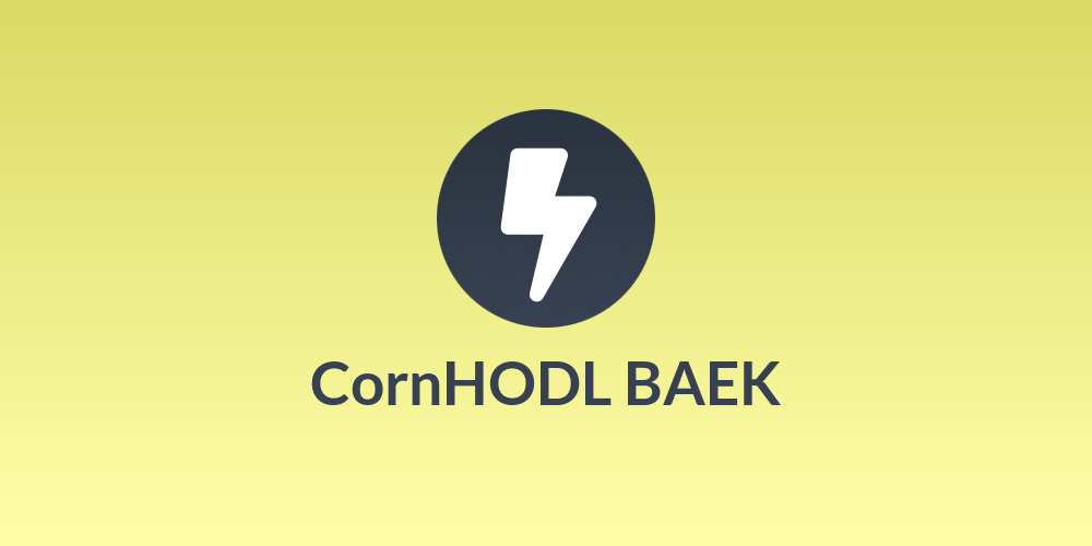 Corn🌽HODL BAEK