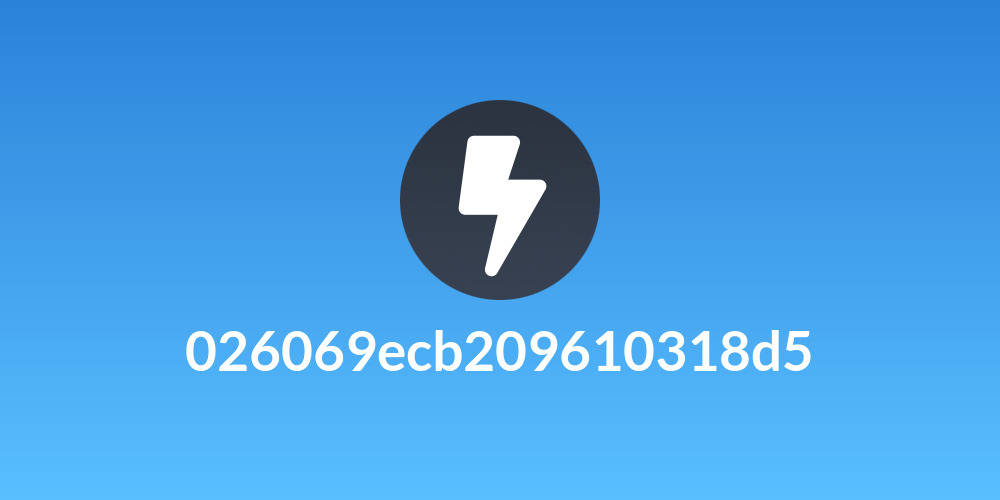 026069ecb209610318d5