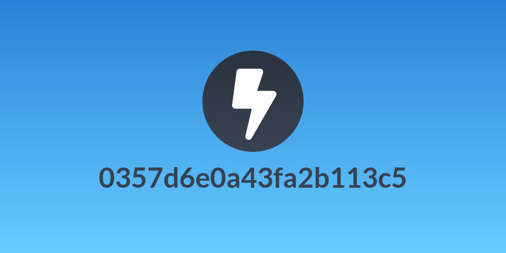 0357d6e0a43fa2b113c5