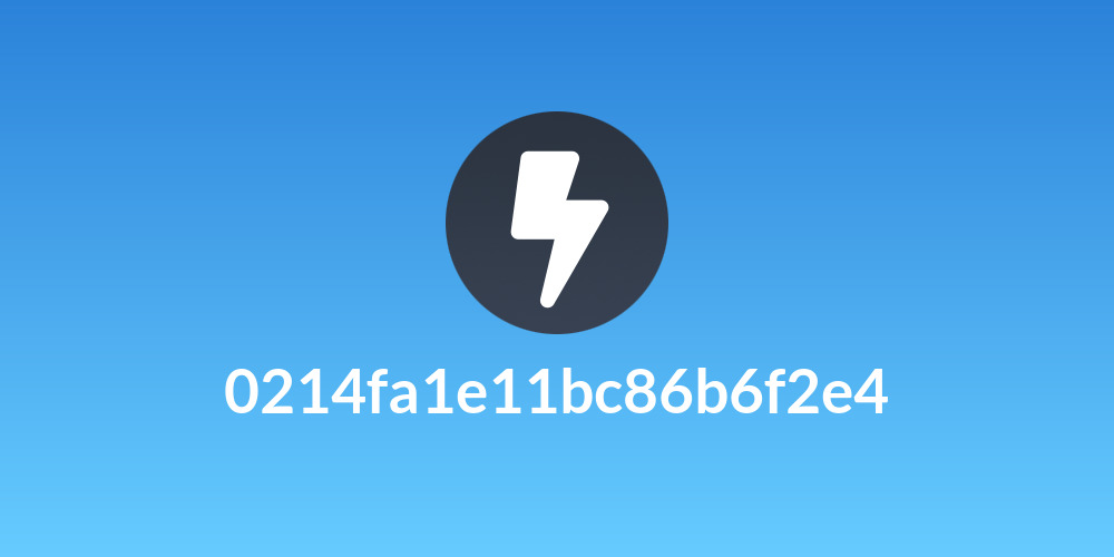 0214fa1e11bc86b6f2e4