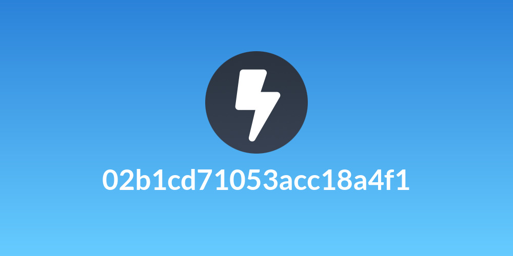 02b1cd71053acc18a4f1