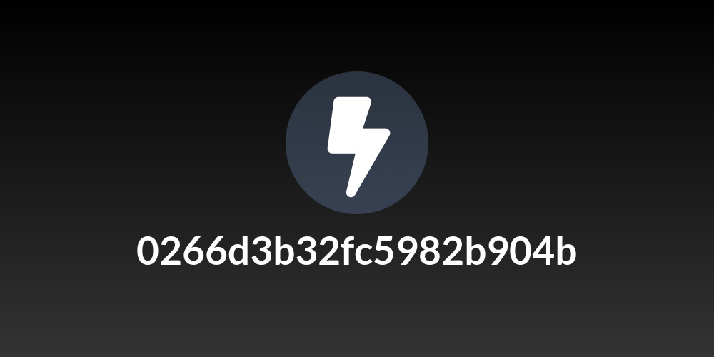 0266d3b32fc5982b904b