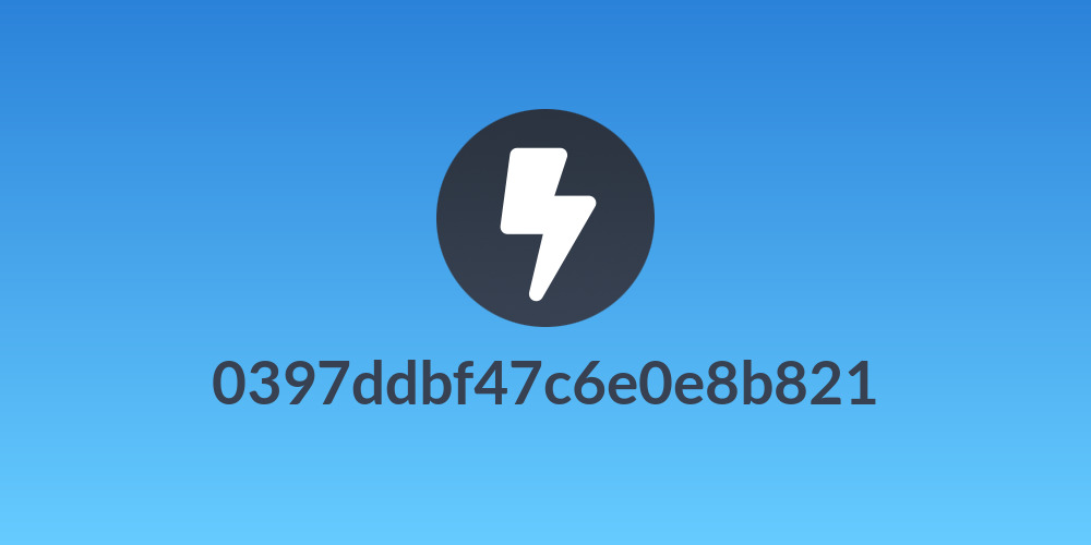 0397ddbf47c6e0e8b821