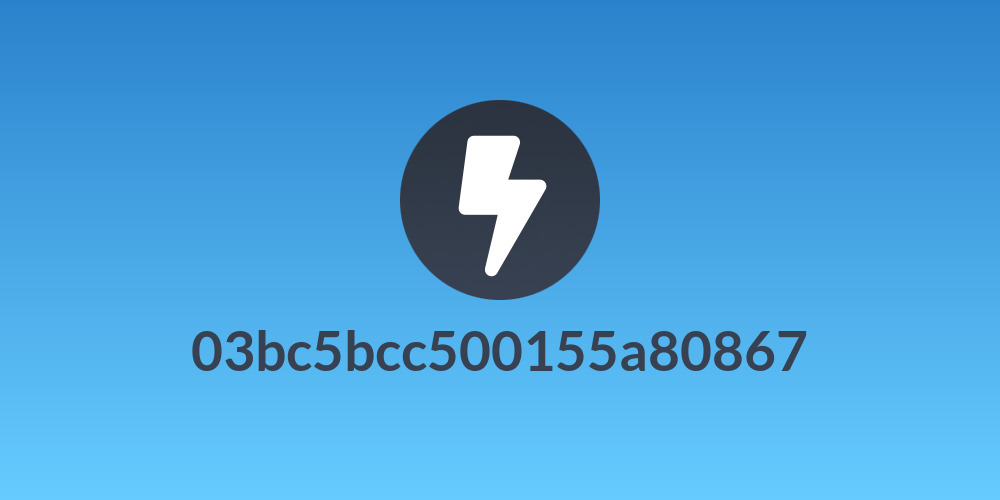 03bc5bcc500155a80867