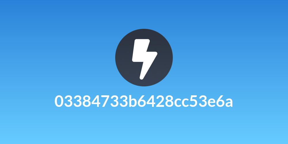 03384733b6428cc53e6a