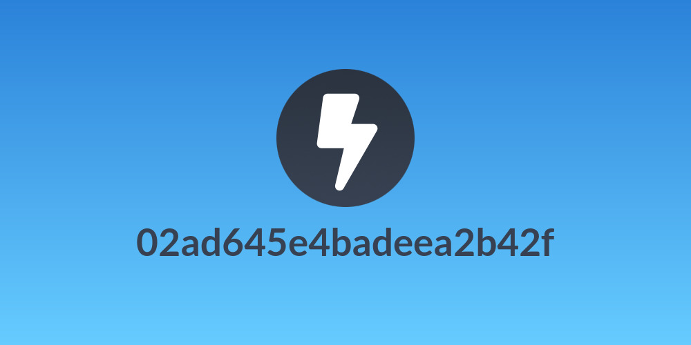 02ad645e4badeea2b42f