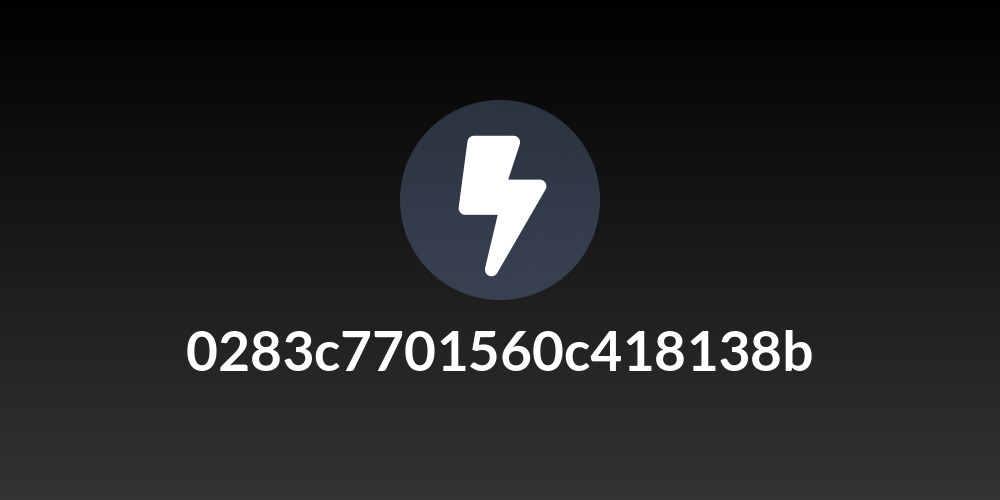 0283c7701560c418138b