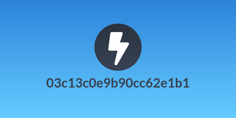 03c13c0e9b90cc62e1b1