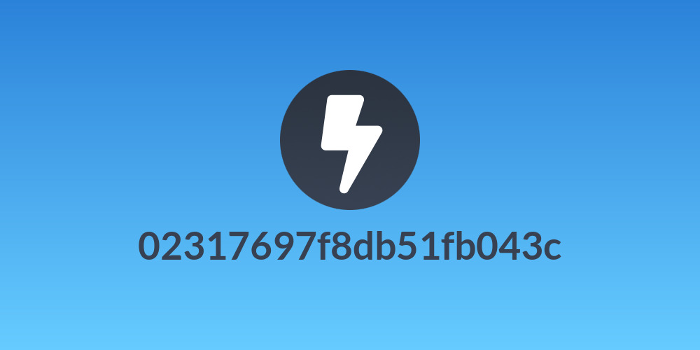 02317697f8db51fb043c