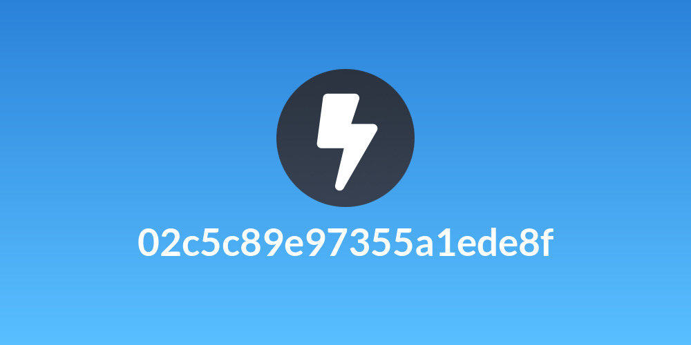 02c5c89e97355a1ede8f