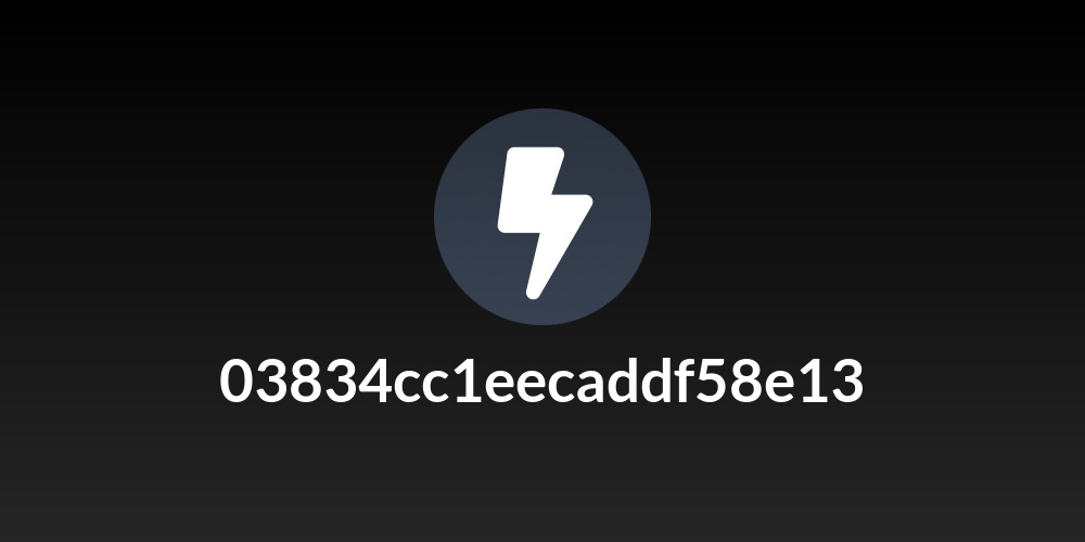 03834cc1eecaddf58e13