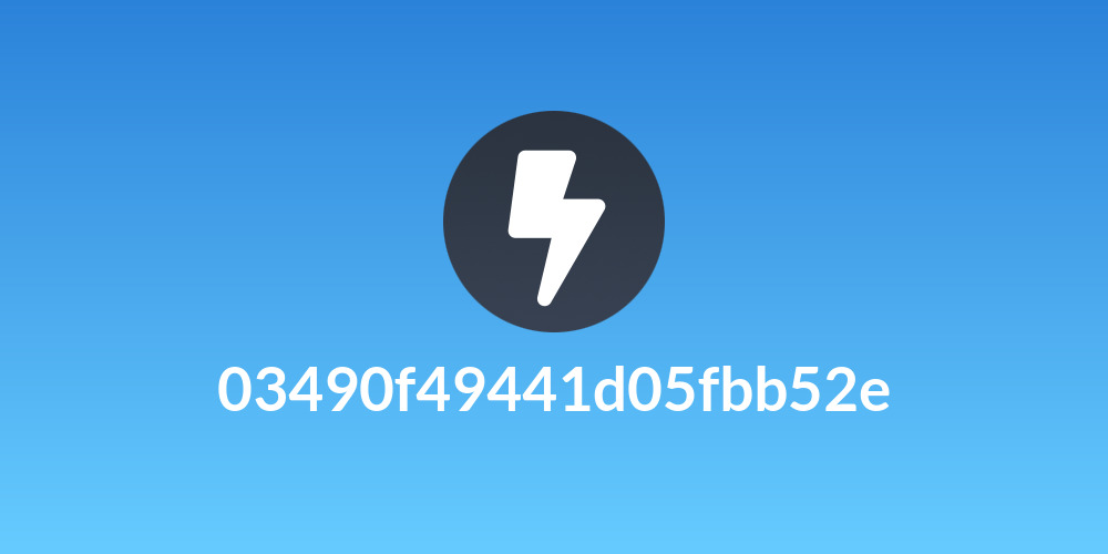 03490f49441d05fbb52e