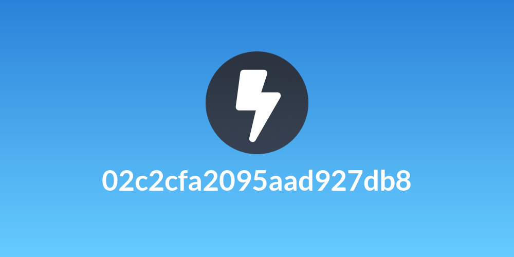 02c2cfa2095aad927db8