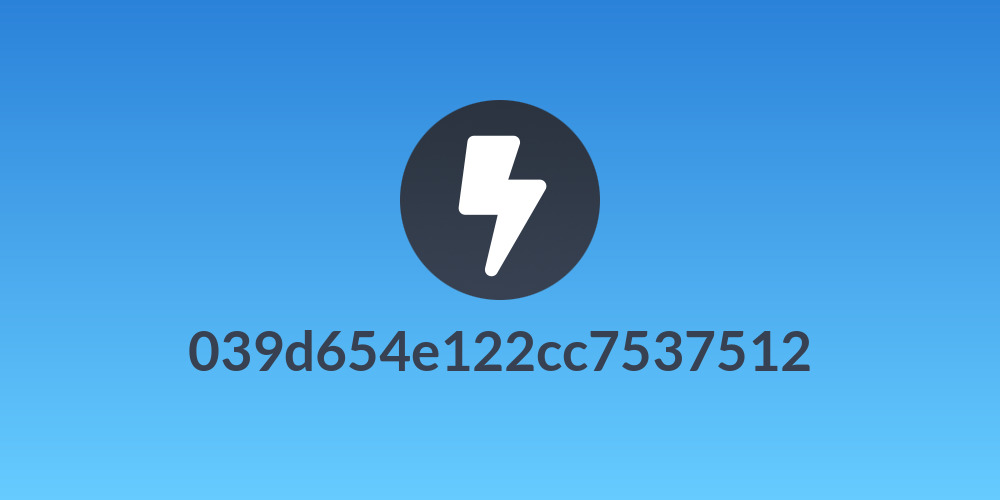 039d654e122cc7537512