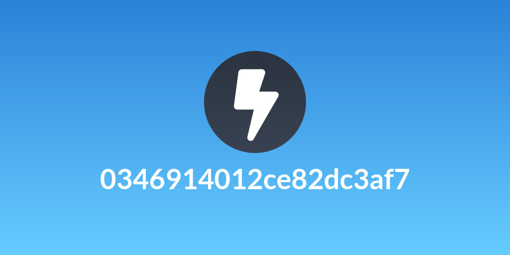 0346914012ce82dc3af7