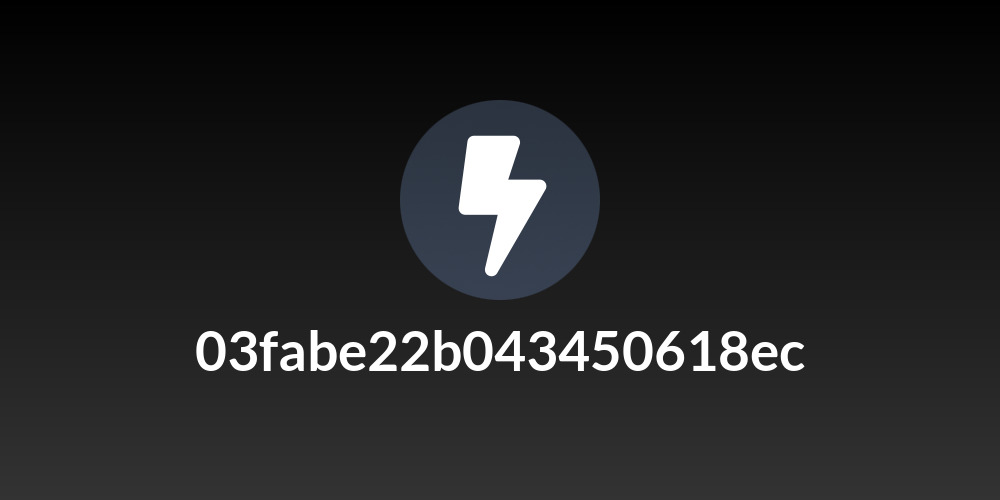 03fabe22b043450618ec