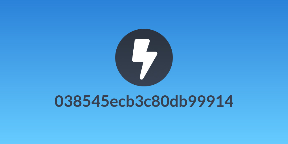 038545ecb3c80db99914