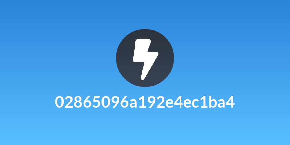 02865096a192e4ec1ba4