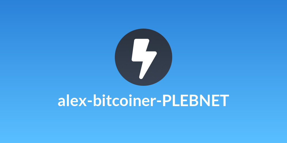 alex-bitcoiner-PLEBNET