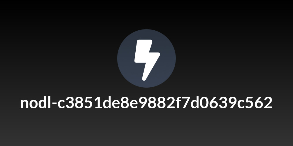 nodl-c3851de8e9882f7d0639c562