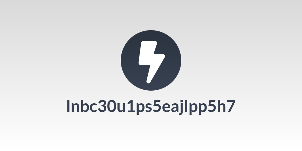 lnbc30u1ps5eajlpp5h7