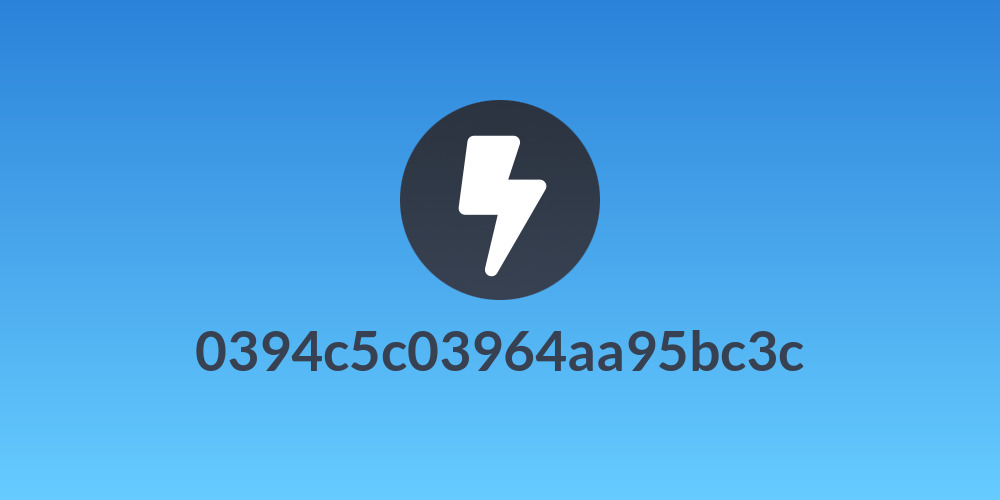 0394c5c03964aa95bc3c