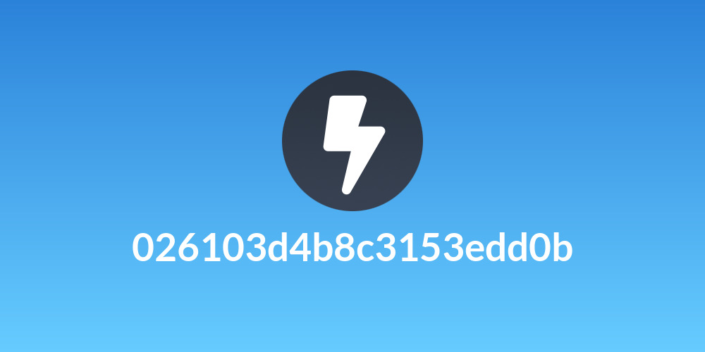 026103d4b8c3153edd0b