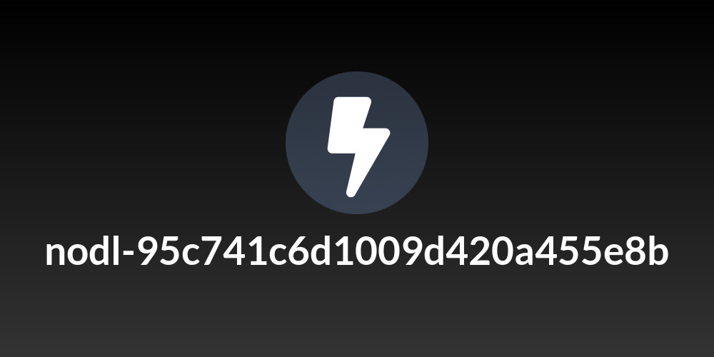 nodl-95c741c6d1009d420a455e8b
