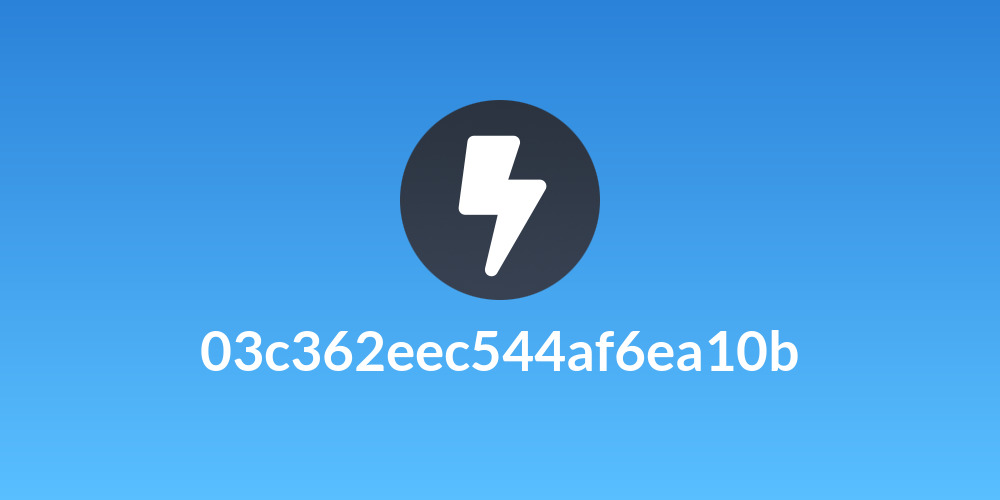 03c362eec544af6ea10b