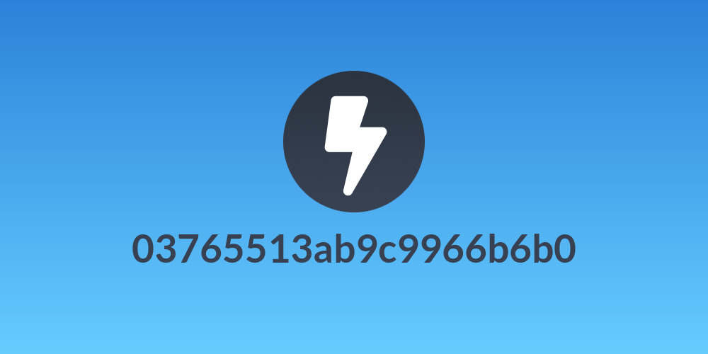 03765513ab9c9966b6b0