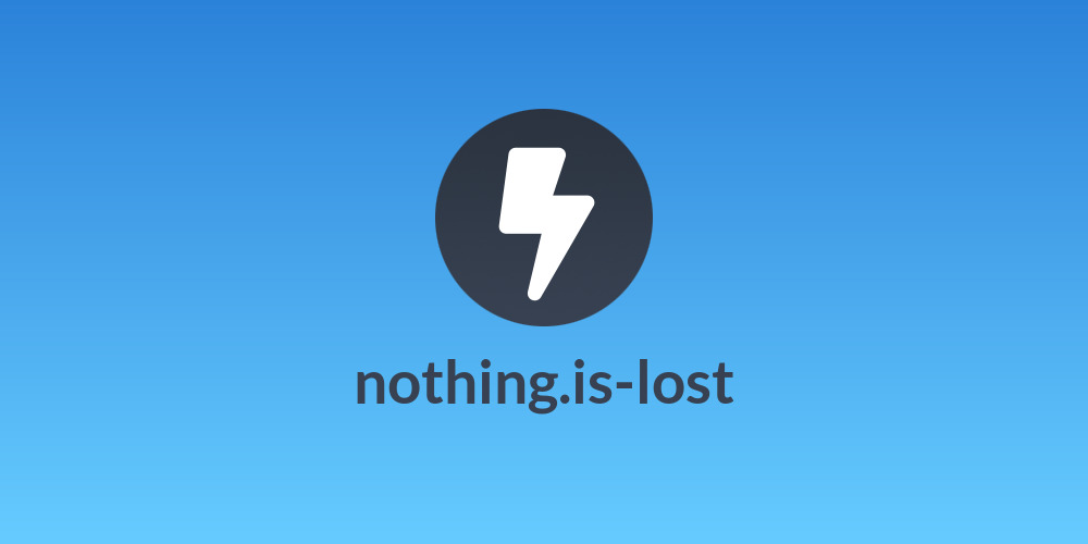 nothing.is-lost