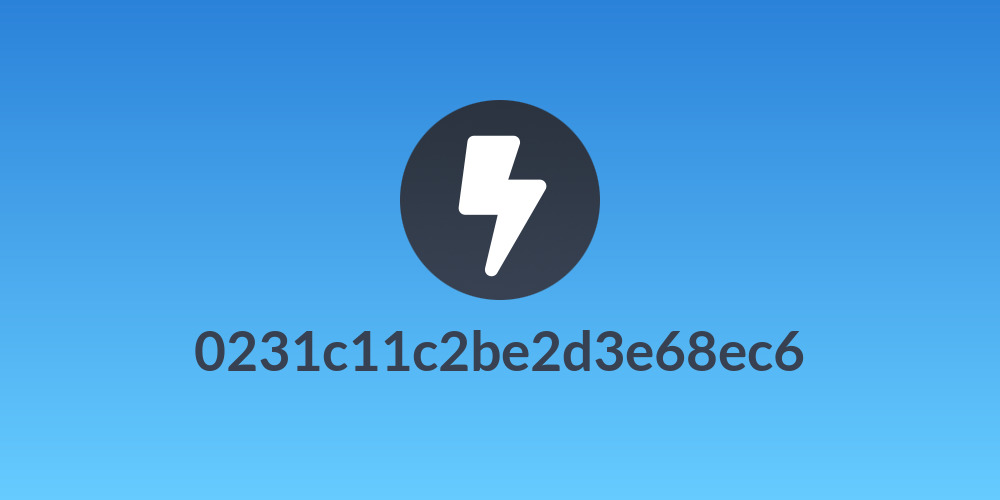 0231c11c2be2d3e68ec6