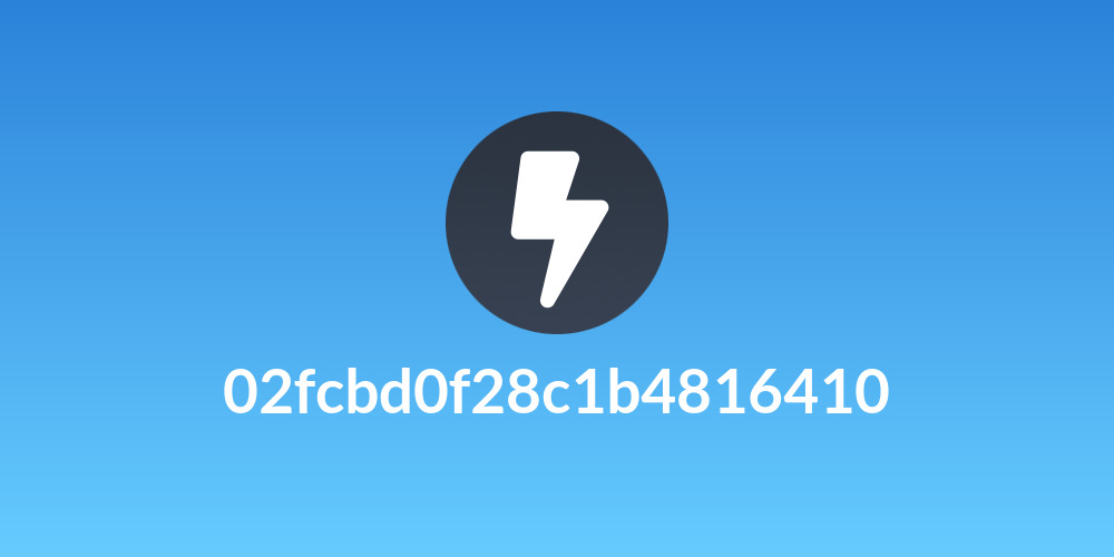 02fcbd0f28c1b4816410